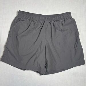 Columbia Pull-On Shorts 5" Inseam Nylon Shorts-Gray-Women Small